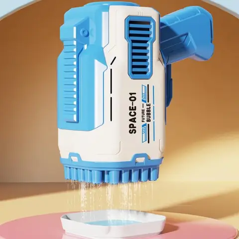 Пістолет для мильних бульбашок Bubble Gun 698-20 з насадками на 32/45 отворів 50ml Blue