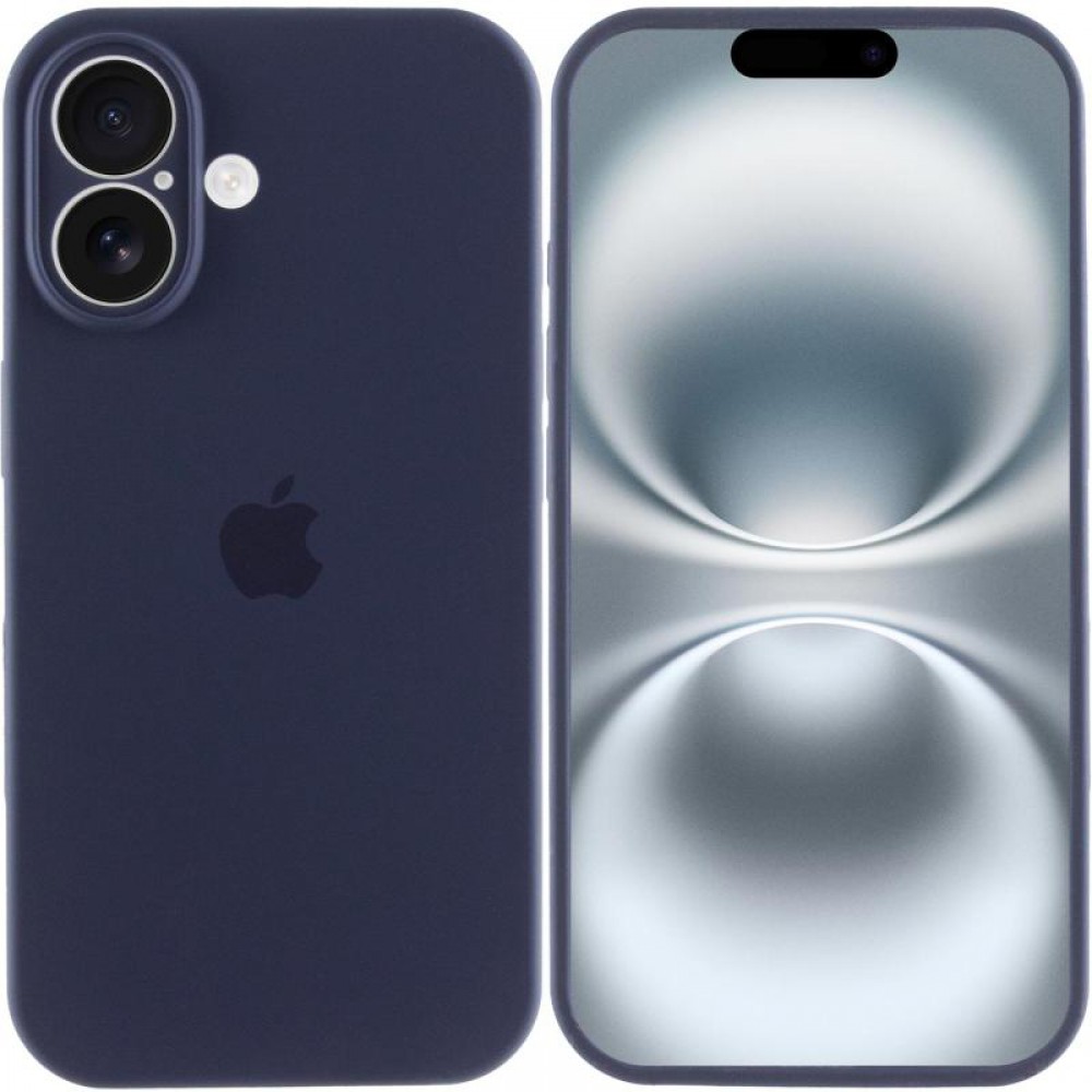 Чохол Silicone Case Full Camera Protective (AA) для Apple iPhone 16 Plus (6.7") Темно-синій / Midnight blue