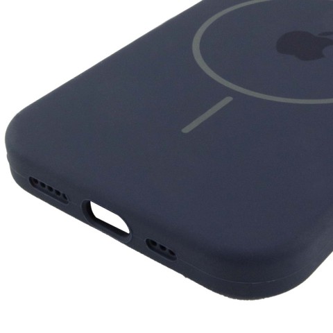 Чохол Silicone Case Full Protective (AA) with MagSafe для Apple iPhone 15 Plus (6.7") Темно-синій / Midnight blue