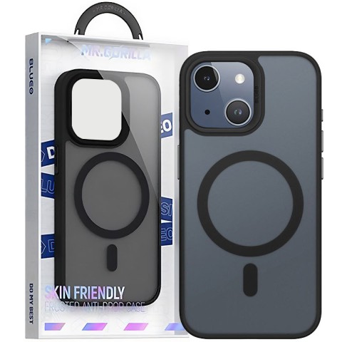 TPU+PC чохол Blueo Skin Friendly Frosted with MagSafe для Apple iPhone 14 / 13 (6.1") Чорний