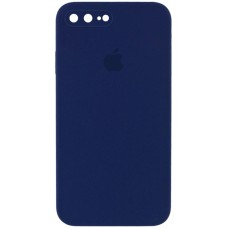 Чохол Silicone Case Square Full Camera Protective (AA) для Apple iPhone 7 plus/8 plus (5.5") Темно-синій / Midnight blue