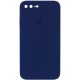 Чохол Silicone Case Square Full Camera Protective (AA) для Apple iPhone 7 plus/8 plus (5.5") Темно-синій / Midnight blue