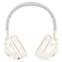 Накладні бездротові навушники Hoco W50 Cute fun Milky White