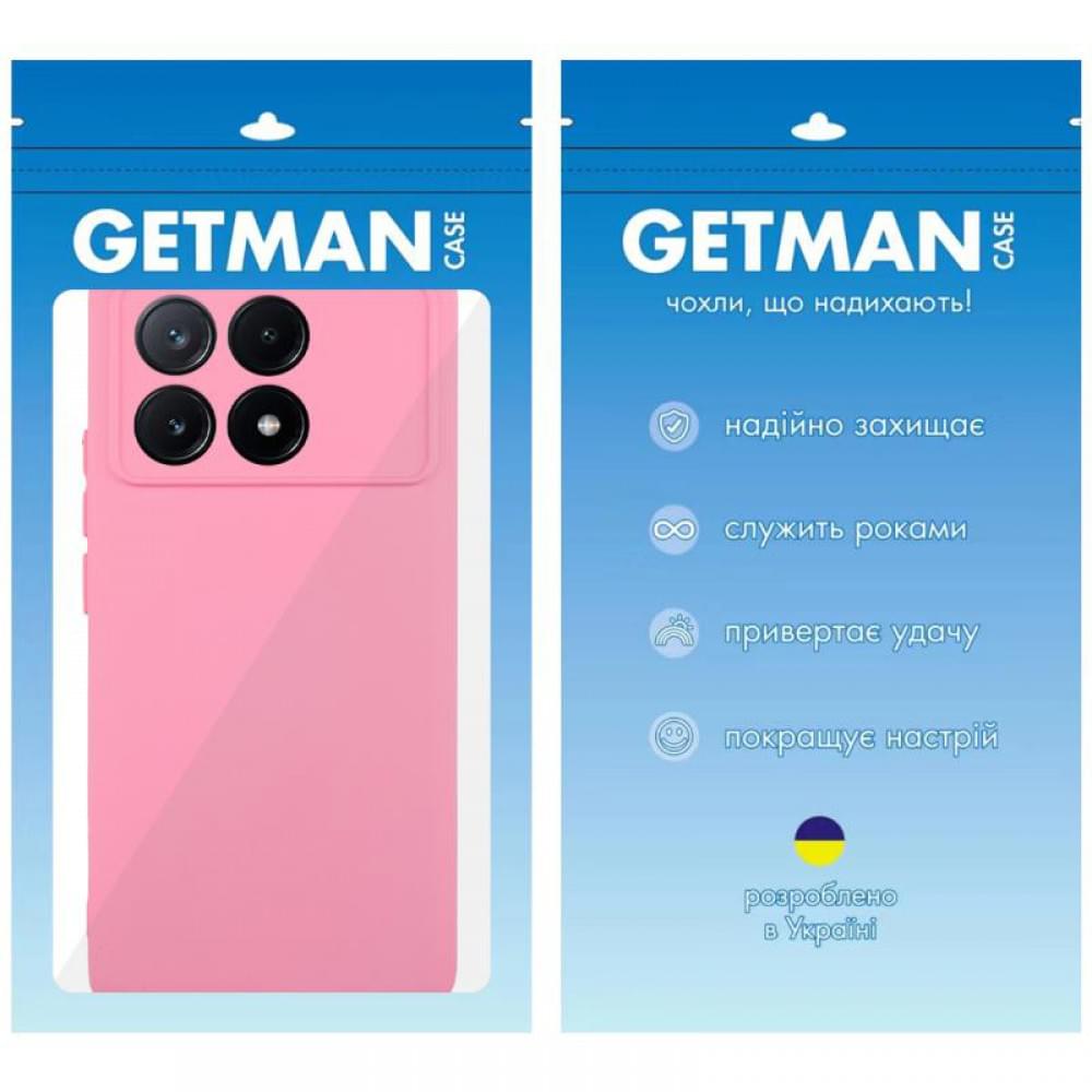 Чохол TPU GETMAN Liquid Silk Full Camera для Xiaomi Poco X6 Pro Рожевий / Pink