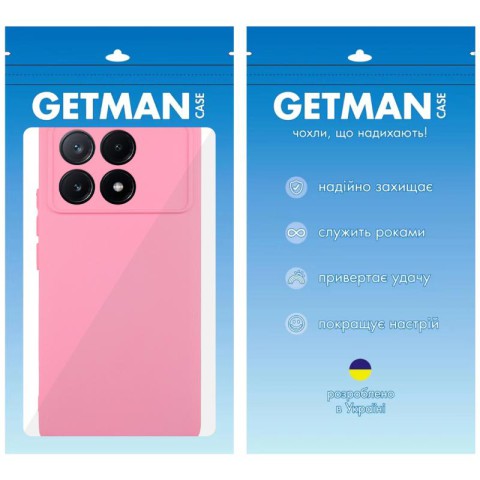 Чохол TPU GETMAN Liquid Silk Full Camera для Xiaomi Poco X6 Pro Рожевий / Pink