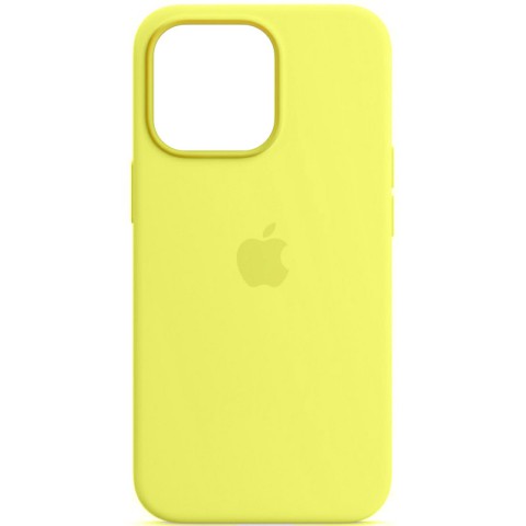Чохол Silicone case (AAA) with Magsafe and Animation для Apple iPhone 13 Pro (6.1") Жовтий / Lemon Zest