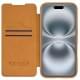 Шкіряний чохол-книжка Nillkin Qin Prop для Apple iPhone 16 (6.1") Brown
