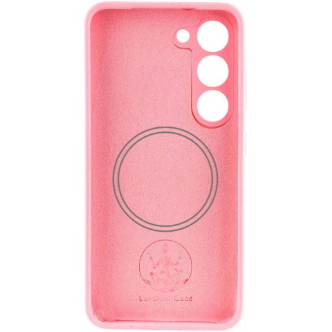 Чохол Silicone Cover Lakshmi Full Camera (AA) with MagFit для Samsung Galaxy S23 Рожевий / Light pink