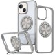 TPU+PC чохол Metal Ring with MagSafe для Apple iPhone 15 (6.1") Сірий