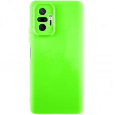 Чохол TPU GETMAN Liquid Silk Full Camera для Xiaomi Redmi Note 10 Pro / 10 Pro Max Салатовий / Neon Green