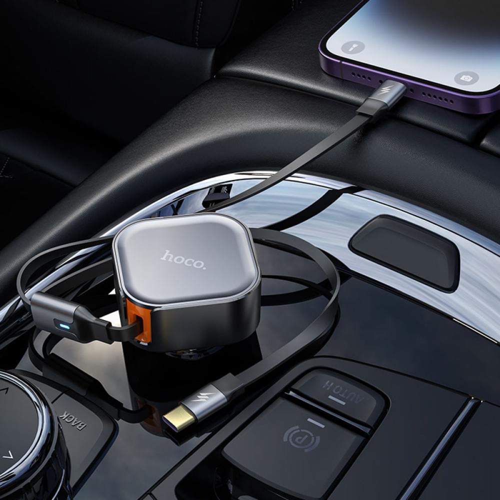 АЗУ Hoco NZ13 Clever PD30W + выдвижные кабеля Type-C and Lightning