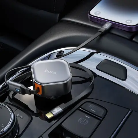 АЗУ Hoco NZ13 Clever PD30W + выдвижные кабеля Type-C and Lightning
