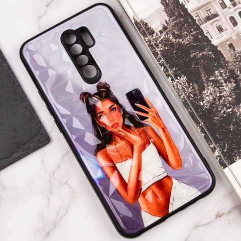 TPU+PC чохол Prisma Ladies для Xiaomi Redmi 9 Black in White