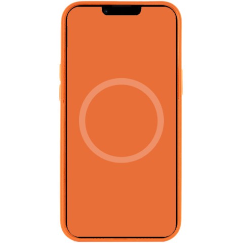 Чохол Silicone case (AAA) with Magsafe and Animation для Apple iPhone 12 Pro / 12 (6.1") Помаранчевий / Kumquat