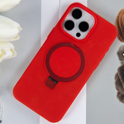 Чохол Silicone Case Full Protective NO LOGO with Ring для Apple iPhone 13 Pro (6.1") Red
