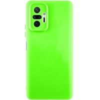 Чохол TPU GETMAN Liquid Silk Full Camera для Xiaomi Redmi Note 10 Pro / 10 Pro Max Салатовий / Neon Green