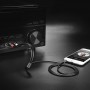Аудіо кабель Aux Hoco UPA10 Lotus Double RCA Audio 3.5 mm (1,5м) Сірий