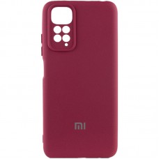 Чохол Silicone Cover Lakshmi Full Camera (AAA) with Logo для Xiaomi Redmi Note 11 Pro 4G / 12 Pro 4G Бордовий / Plum