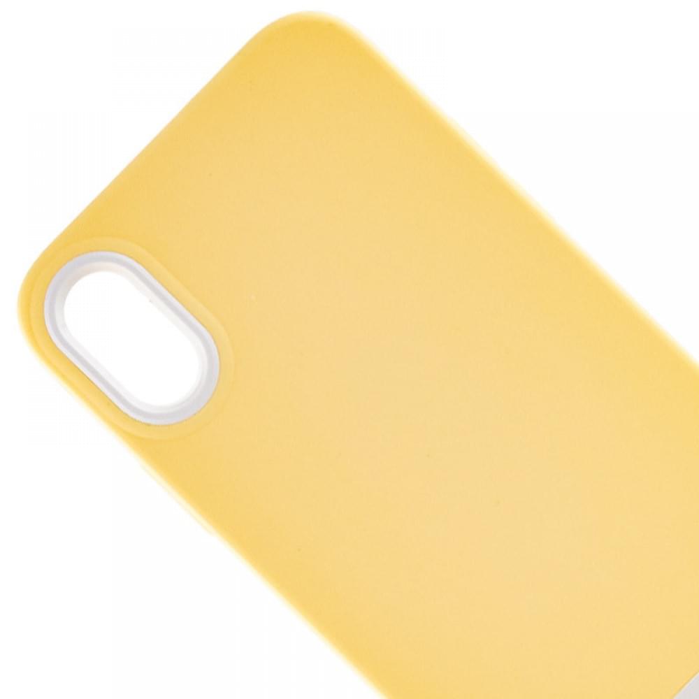 Чохол TPU+PC Bichromatic для Apple iPhone X / XS (5.8") Creamy-yellow / White