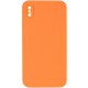 Silicone Case Square Full Camera Protective (AA) NOLOGO для Apple iPhone XS Max (6.5") Помаранчевий / Papaya