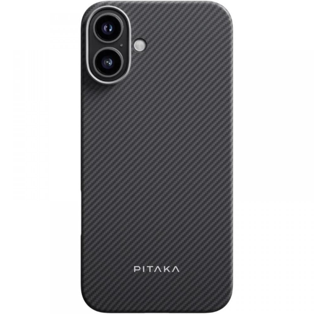 Чохол PC PITAKA with MagSafe для Apple iPhone 16 (6.1") Black / Grey
