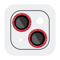 Захисне скло Metal Shine на камеру (у упак.) для Apple iPhone 15 (6.1") / 15 Plus (6.7") Червоний / Red