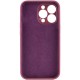 Чохол Silicone Case Full Camera Protective (AA) NO LOGO для Apple iPhone 14 Pro Max (6.7") Бордовий / Plum