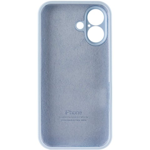 Чохол Silicone Case Full Camera Protective (AA) для Apple iPhone 16 (6.1") Блакитний / Sweet Blue