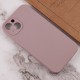 Чохол Silicone Case Full Camera Protective (AA) NO LOGO для Apple iPhone 13 (6.1") Сірий / Lavender