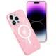 Чохол TPU Galaxy Sparkle (MagFit) для Apple iPhone 14 Pro (6.1") Pink+Glitter