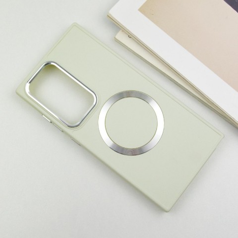 TPU чохол Bonbon Metal Style with MagSafe для Samsung Galaxy S24 Ultra Білий / White