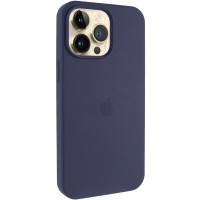 Чохол Silicone Case (AA) Logo with MagSafe для Apple iPhone 12 Pro Max (6.7") Темно-синій / Midnight blue