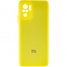 Чохол Silicone Cover Full Camera (AA) для Xiaomi Redmi Note 10 / Note 10s Жовтий / Bright Yellow