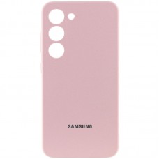 Чохол Silicone Cover Lakshmi Full Camera (AAA) with Logo для Samsung Galaxy S23 Рожевий / Pink Sand