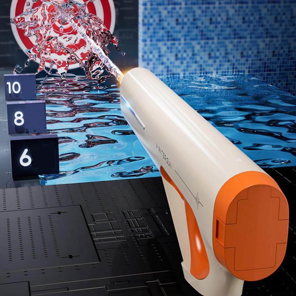 Водяний акумуляторний автомат Water Gun 185-66 (400ml) with lithium battery White / Orange