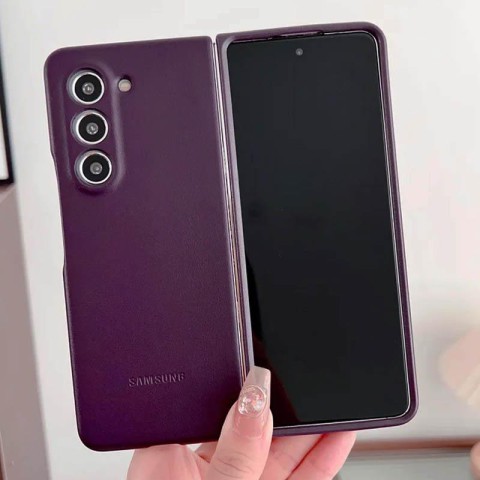 Шкіряний чохол Leather Case (AAA) для Samsung Galaxy Z Fold5 Purple