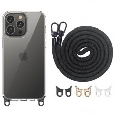 Чехол TPU Transparent with Straps для Apple iPhone 14 Pro (6.1")