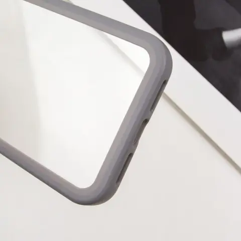 TPU чохол Transparent + Colour 1,5mm для Apple iPhone 15 (6.1") Grey