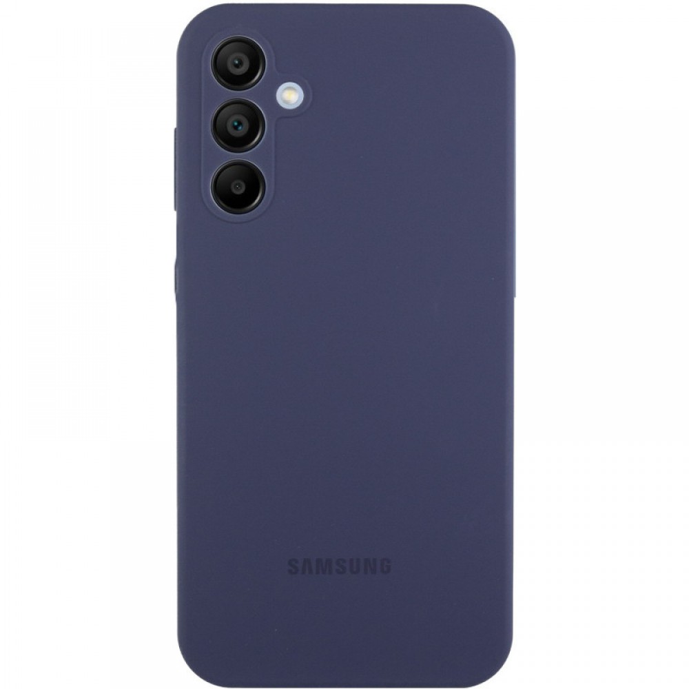 Чохол Silicone Cover Lakshmi Full Camera (AAA) with Logo для Samsung Galaxy A35 Темно-синій / Midnight blue