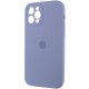 Чохол Silicone Case Full Camera Protective (AA) для Apple iPhone 12 Pro (6.1") Сірий / Lavender Gray