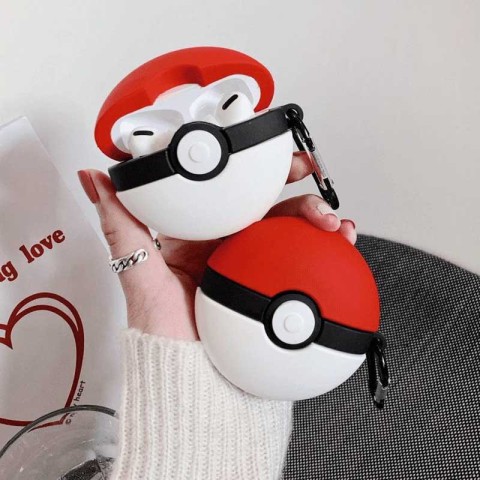 Силіконовий футляр Cartoons&Heroes для навушників AirPods 3 + карабін Покебол