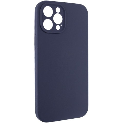 Чохол Silicone Case Full Camera Protective (AA) NO LOGO для Apple iPhone 12 Pro (6.1") Темно-синій / Midnight blue