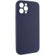 Чохол Silicone Case Full Camera Protective (AA) NO LOGO для Apple iPhone 12 Pro (6.1") Темно-синій / Midnight blue