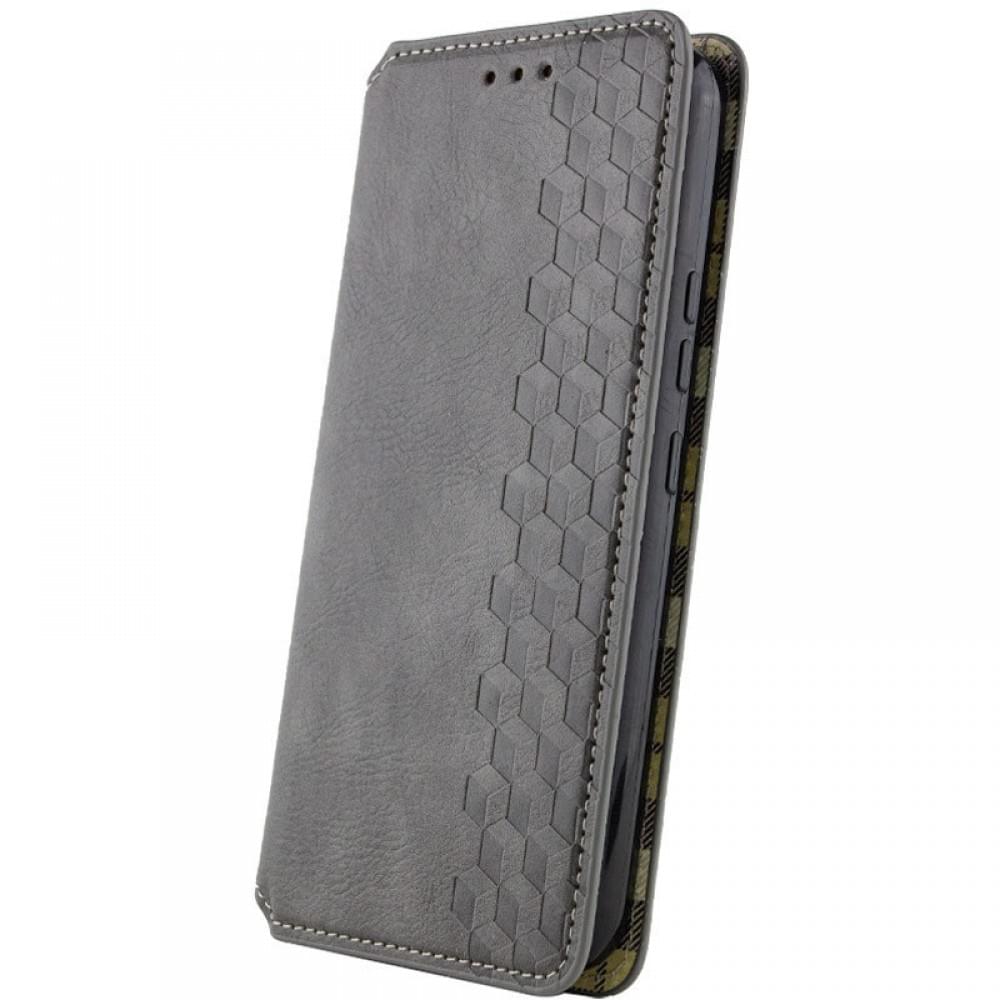 Шкіряний чохол-книжка GETMAN Cubic (PU) для Xiaomi Redmi A5 / Poco C71 Сірий