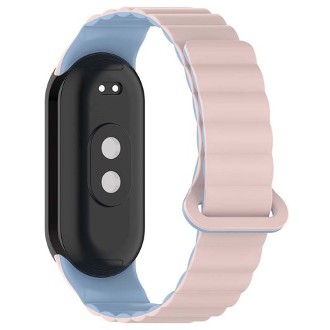 Ремінець Dual-color Magnetic для Xiaomi Mi Band 9/8/10 Light Pink / Lilac Blue