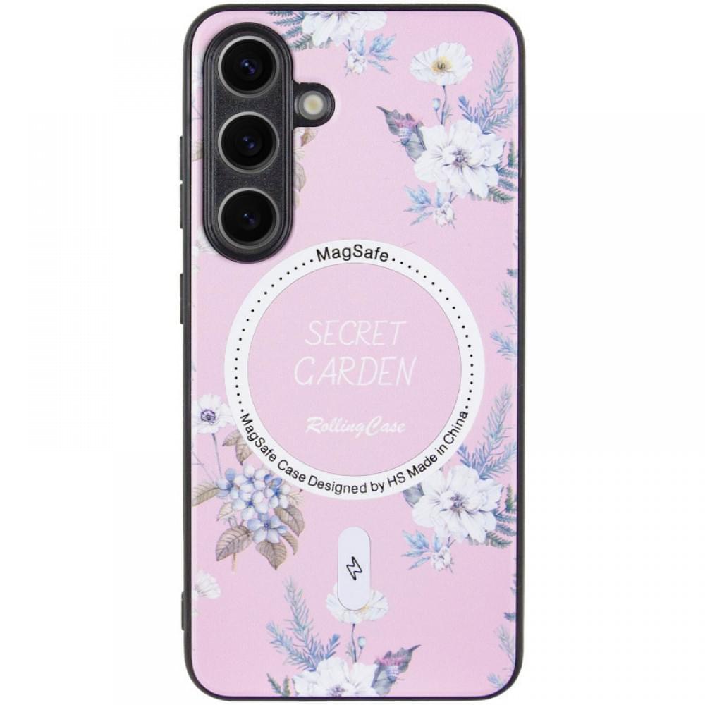 TPU+PC чохол Secret Garden with MagFit для Samsung Galaxy S23 FE Pink