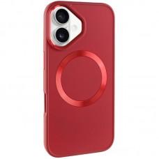 TPU чохол Bonbon Metal Style with MagSafe для Apple iPhone 16 Plus (6.7") Червоний / Red