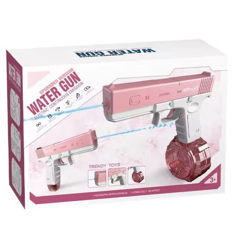 Водяний акумуляторний пістолет Glock Water Gun (250ml) with lithium battery Pink