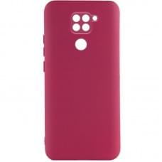 Чохол TPU GETMAN Liquid Silk Full Camera для Xiaomi Redmi Note 9 / Redmi 10X Бордовий / Marsala