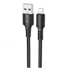 Дата кабель Borofone BX116 Certain USB to Lightning 2.4A (1m) Black
